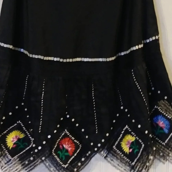 Carole Little Black Skirt with Beading - Picture 2 of 7